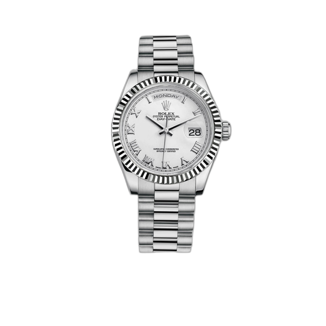 Rolex Day-Date 40mm White Roman Dial President - Master Copy